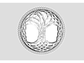 myrkur mareridt tree logo 2d art black metal heavy nordic 3d print model - Mito3D