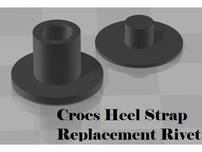 crocs heel strap replacement rivet fashion button clog clogs repair shoe shoes 3d print model - Mito3D