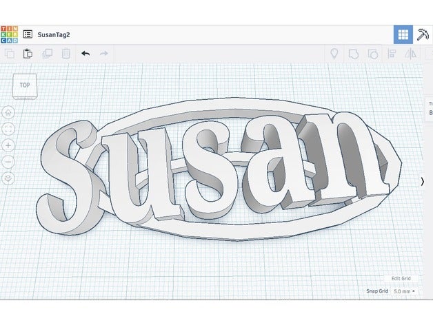 susan name tag keychains 3D print model - Mito3D