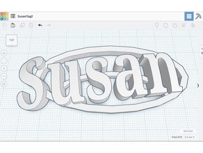 susan name tag keychains 3d print model - Mito3D