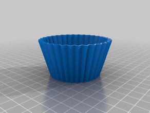 my customized cupcake wrapper planter pot cup & saucer decor 3d print model - Mito3D