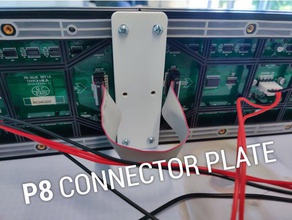 p8 rgb-matrix connector plate - Elektronik Anschluss led-matrix matrix rgb Platte 3d print model - Mito3D