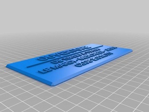 plaque esmtv bureau de personnalisé 3d print model - Mito3D