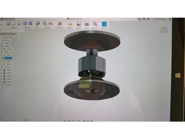 big ball joint engineering 3D print model - Mito3D