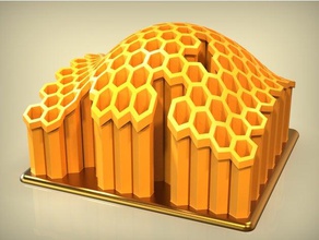 honeycomb pen holder household pencil 3d print model - Mito3D