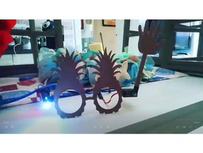 saluting pineapple glasses costume carnival funny goggles party servo servomoteur mount 3d print model - Mito3D