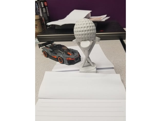 golf trophy - triplo tee esporte & ao ar livre golfe bola de troféu 3D print model - Mito3D