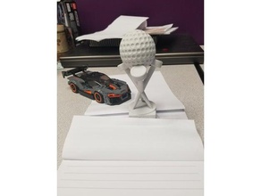 golf trophy - triple tee sport & outdoors golfing ball 3d print model - Mito3D