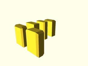 cube-Kammer-Modul openscad 3d print model - Mito3D