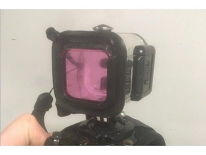 gopro session waterproof case len cover 3d printing camera diving filter scuba 3d print model - Mito3D