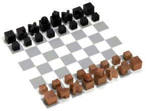 pi ces jeu d' checs du bauhaus 1923 Schach Schach-Stück Schach-Stücke Schach-set pla plawood 3d print model - Mito3D