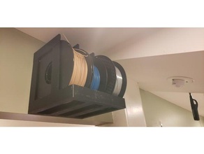 filament holder - wall desk mount diy spool 3d print model - Mito3D