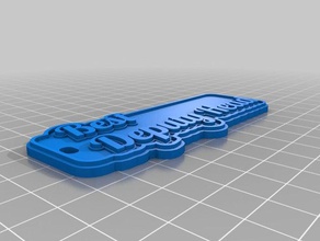 deputy head keychains customized 3d print model - Mito3D