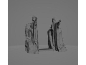 argonath statues buildings & structures arnor gondor lord rings lotr 3d print model - Mito3D