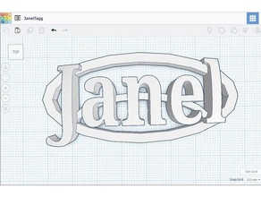 janel name-tag Schlüsselanhänger 3d print model - Mito3D