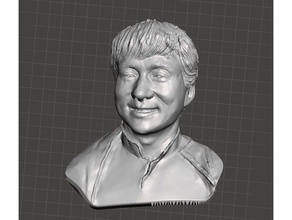jackie chan bust people 3dmodel 3dprint acter busts character china cjp comedy face fdm for3dprint modelforprint obj person star stl 3d print model - Mito3D