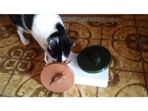 cover lid cat bowl whatever pets 3d print model - Mito3D