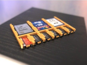 sd microsd card holder gadgets credit creditcard digital sdcard secure 3d print model - Mito3D