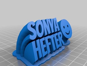 sonya name tag office customized 3d print model - Mito3D