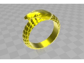 ring Schlange Schmuck 3d print model - Mito3D