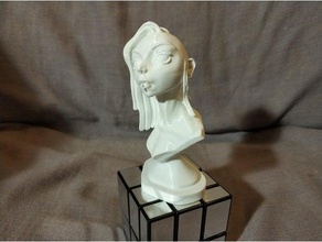 female bust nicer base sculptures 3d print model - Mito3D
