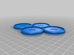 movement bases toy & game accessories 25mm 32mm miniatures base tray 3d print model - Mito3D