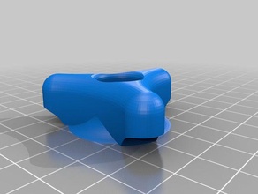 my customized smooth n' curvy star knob v1 parts 3d print model - Mito3D