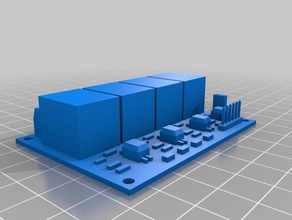 módulo de relé maqueta elegoo 4 8 canales la electrónica 3d print model - Mito3D