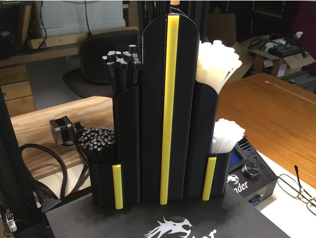 cable tie organizer household 3D print model - Mito3D