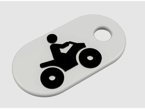 atv keychain keychains logo stickman 3d print model - Mito3D