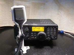 hand microphone stand electronics ham radio 3d print model - Mito3D