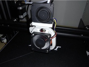 fan duct passt neue Lager ender 3 Lüfter 3d-Drucker Teile Kühlkanal - creality ender3 fan-duct mount 3d print model - Mito3D