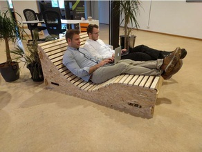 doppia sedia a sdraio all'aperto e giardino maslow cnc fresatura 3d print model - Mito3D
