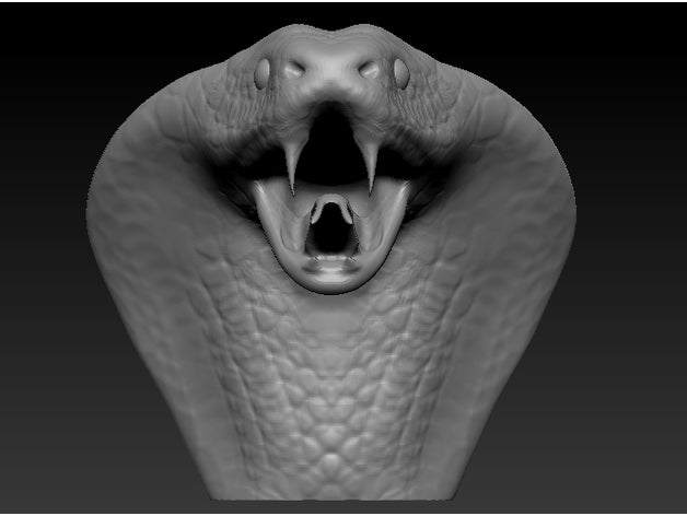 king cobra head models animal snake snek 3D print model - Mito3D