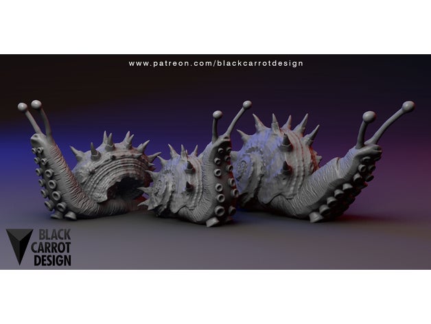 sea maggot - snail monster toy & game accessories 28mm darkest dungeon dnd flail giant rpg slug 3D print model - Mito3D