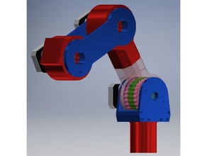 triple cycloïdal bras de robot proto-2 la robotique l'actionneur boîte vitesses nema 17 3d print model - Mito3D