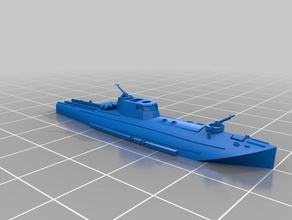 g-5 sowjetischen torpedo-Boot 1 300 Fahrzeuge Boot grausame See wargaming 3d print model - Mito3D