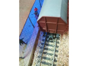 h0 respingente compatíveis roco trem buffer compatível veículos medidor de escala trens modelismo ferroviario modellismo treni 3d print model - Mito3D