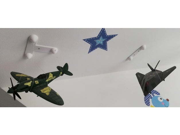 avião montagens de teto organização suporte titular 3D print model - Mito3D