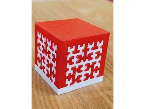 queue d'aronde cube de hilbert les mathématiques fractal puzzle 3d print model - Mito3D