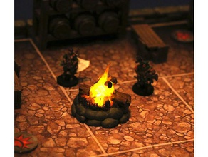 campfire led games 3d print model - Mito3D