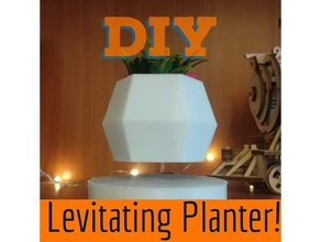 mini floating planter decor diy levitating levitation magnet pot 3d print model - Mito3D