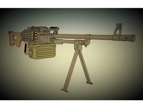 pkm - scala 1 4 scansioni & repliche la pistola mitragliatrice 3d print model - Mito3D