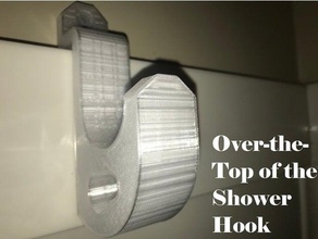 over-the-top ducha gancho cuarto de baño anti-gravedad dispositivo ganchillo haken el túnica la toalla pared 3d print model - Mito3D