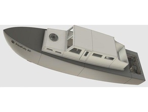 rc barca moa r c i veicoli la boathull flytime hobby scafo printfully3d rcboat controllo remoto motoscafo 3d print model - Mito3D