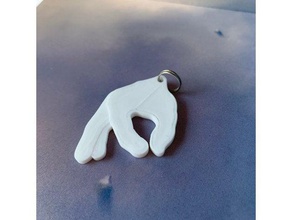 hand circle keychain keychains 3d print model - Mito3D