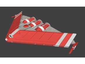 bloodhawk vehicles blood entroz hawk plane spaceship 3d print model - Mito3D