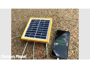 painel solar de suporte bateria, carregar o seu telemóvel eletrônica carregador iphone a energia youtube 3d print model - Mito3D