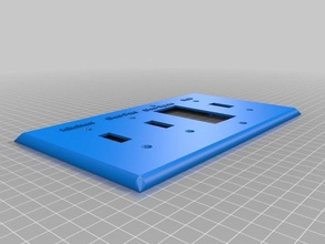 4-gang 2-toggle 1-decora 1-cambia la placa frontal las piezas de repuesto personalizado 3d print model - Mito3D