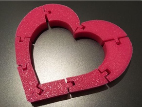 articulated heart 2d art flexi hinge 3d print model - Mito3D
